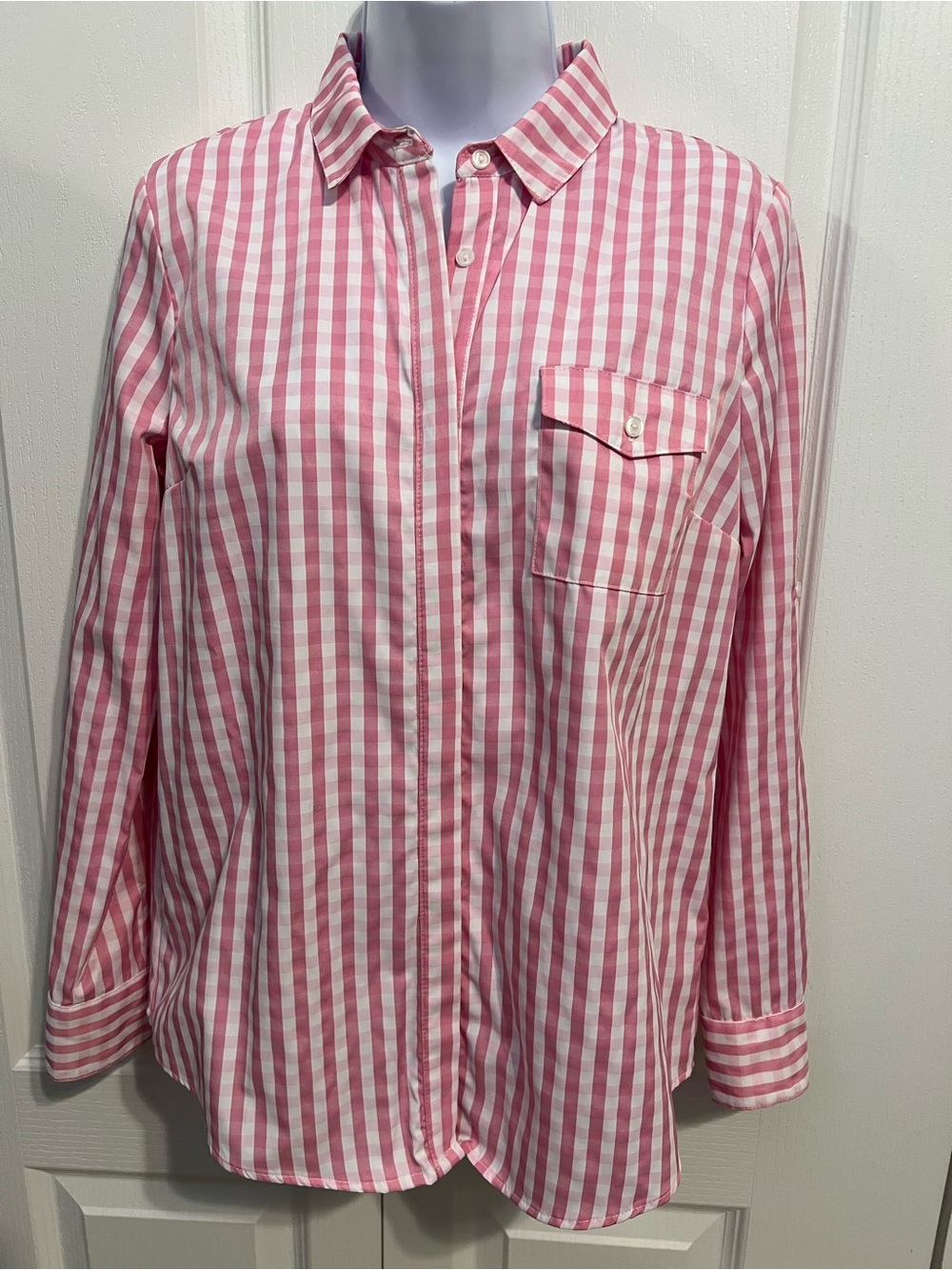 NWT Pink Gingham Button-Down Shirt